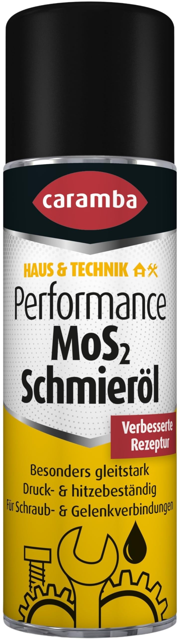 Caramba Performance MoS2 Schmieröl, Rostlöser und Multifunktionsöl für Schraub- und Gelenkverbindungen, Korrosionsschutz, Hitzebeständig, 300 ml