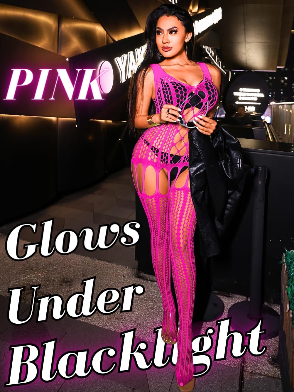 Women Sexy Fishnet Bodysuit, Hollow Out Body Stocking Sheer Lingerie Full Body Jumpsuits, Going Out Club Rave Outfits - Image 6