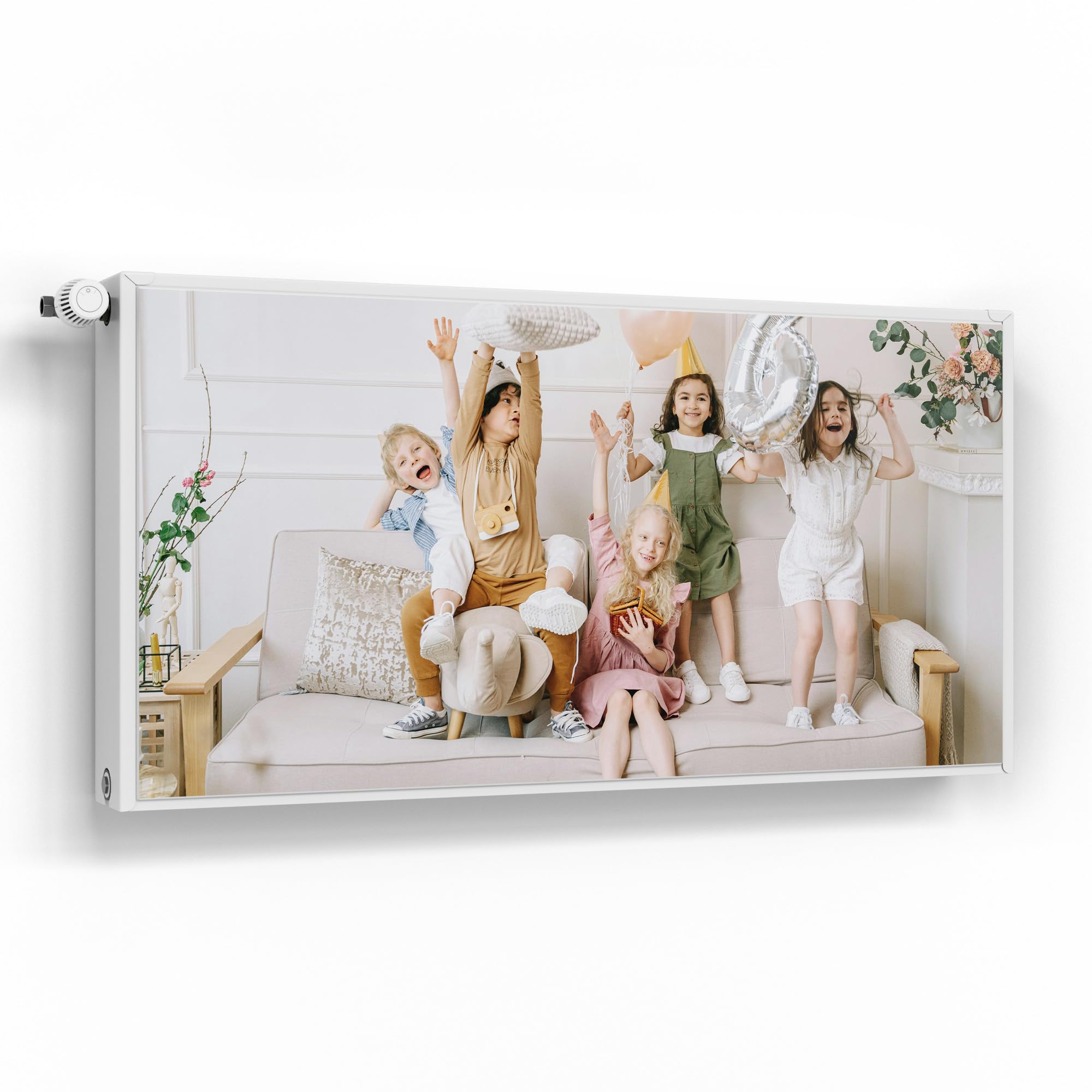 DEQORI personalisierte Magnetfolie für Heizung 120x60 cm | eigenes Foto | Magnetmatte Heizkörper Schutz Verkleidung | Magnet Deko-Folie selbstklebend, magnetisch & wasserabweisend