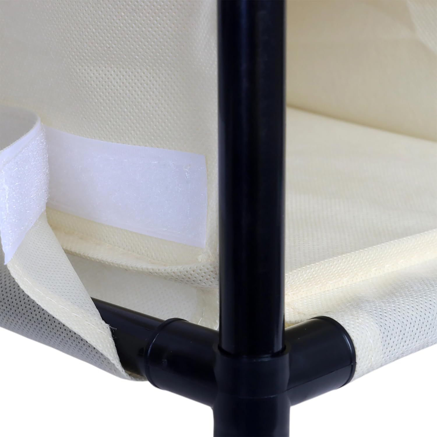 Relaxdays Camping Shoe Rack, 16 Compartments, Easy Assembly, Sturdy Fabric Shoe Cabinet, H x W x D: 65 x 84 x 36 cm, Beige