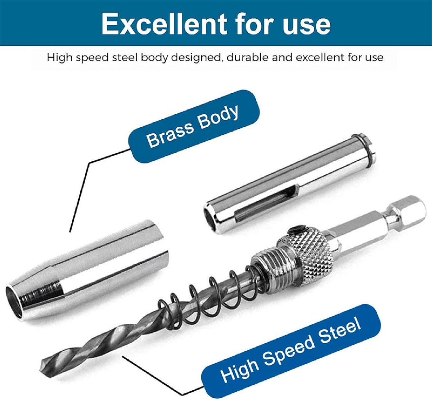 8個/セットHSSセルフセンタリングヒンジドリルビットセットドアキャビネット5/64"7/64"9/64"1