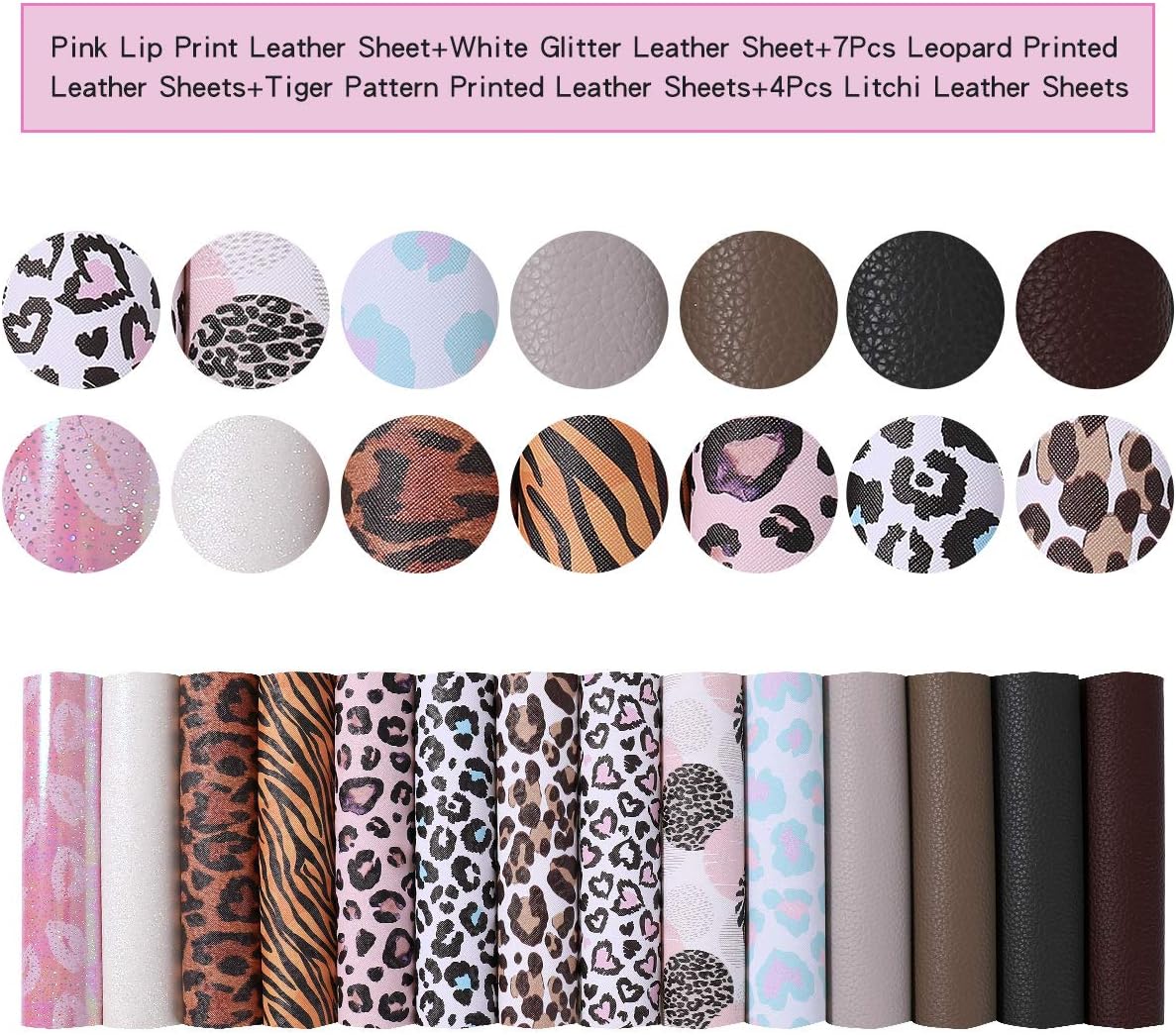 LITCHI Leather Bow Making Kit, Faux Leather Bow Kit, Faux Leather Bow Making Kit