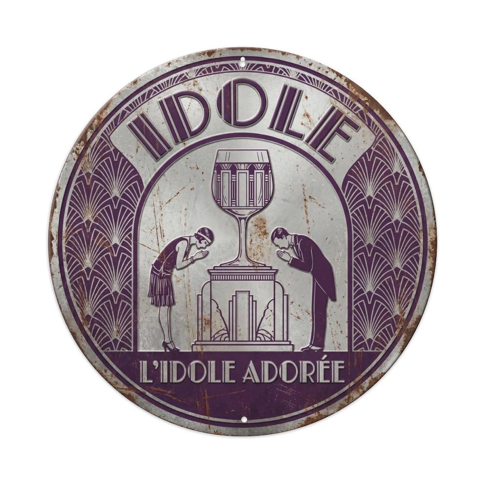 Idol Humorous Gathering Idol Metal Tin Sign Plaque Wall Decor for Cafe, Club Bar, Office, Home Garden Round Metal Poster 8x8Inch
