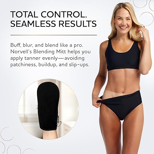 Miniatura 3 de Norvell Aplicador lavable autobronceador sin rayas sin sol, mezcla manopla de bronceado