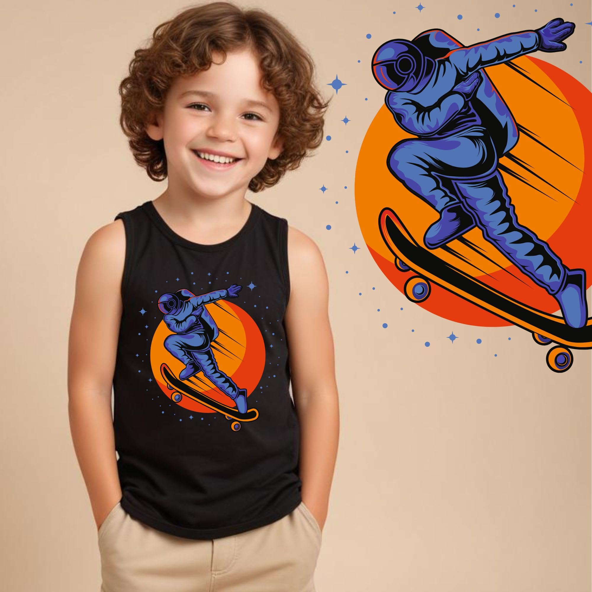minicult Boys Cotton Regular Fit Vests and Gilrs with Fun Chest Prints(Pack of 3 )(Mix Print)(Black)(13-14 Years) - Image 3 thumbnail