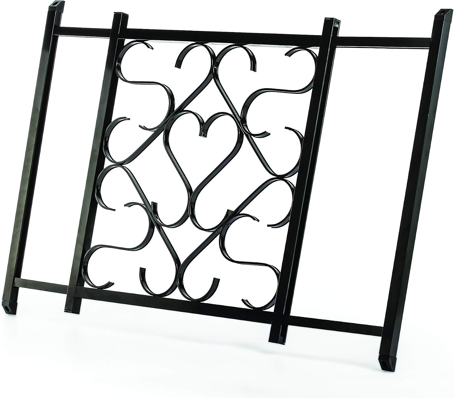 Camco Adjustable Screen Door Deluxe Grille - Protects RV Door Screen and Prevents Damage, Adjusts From 20" - 32", Installation Hardware Included - Black (43993)