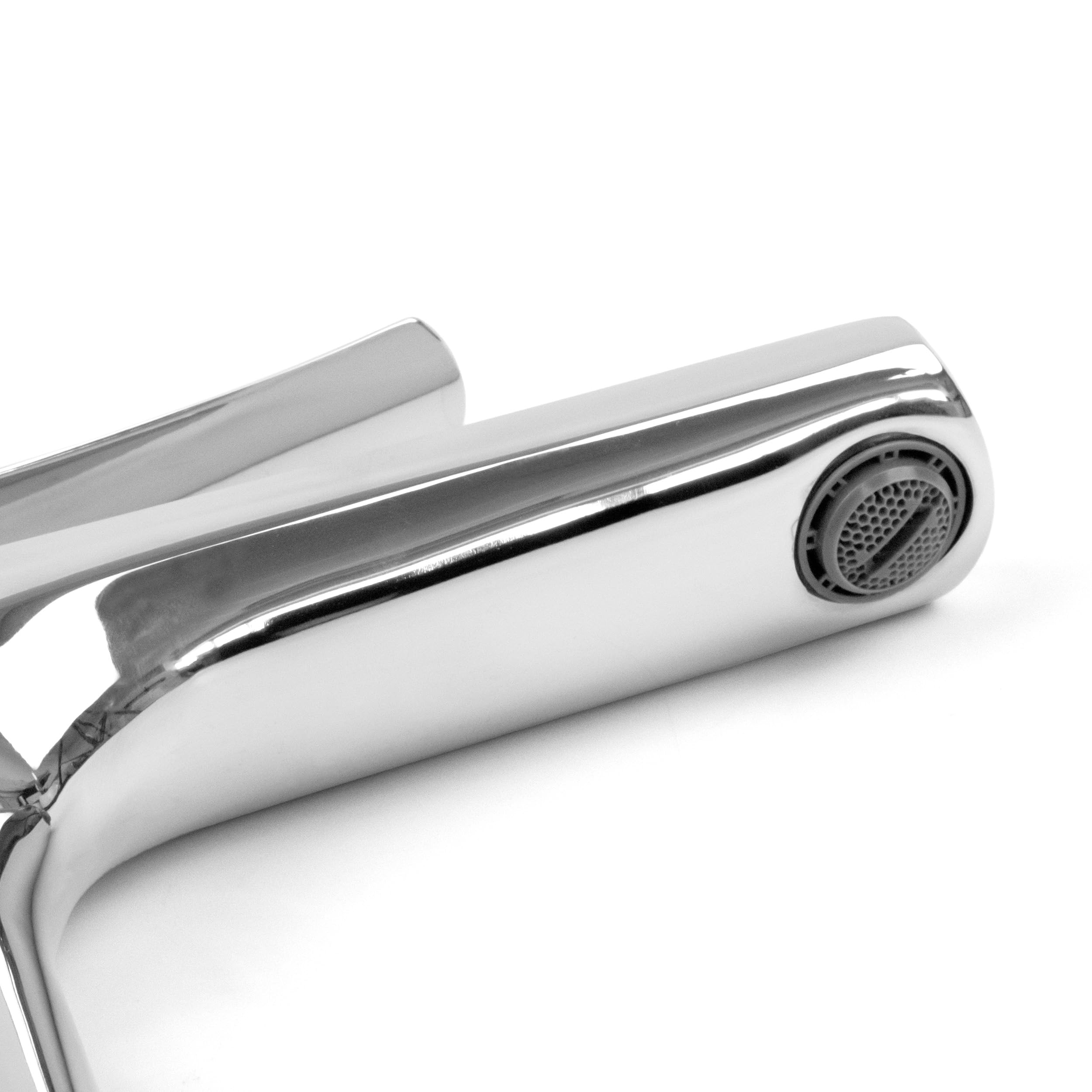 Xcel Home Luxury Chrome Brass Deck Mounted Single Lever Monobloc Basin Tap for Elegant Bathrooms (Design 1), G1 1/4 - Image 4