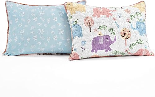 Miniatura 9 de Lush Decor Hygge Elephant - Juego de funda de edredón (4 piezas), color blanco
