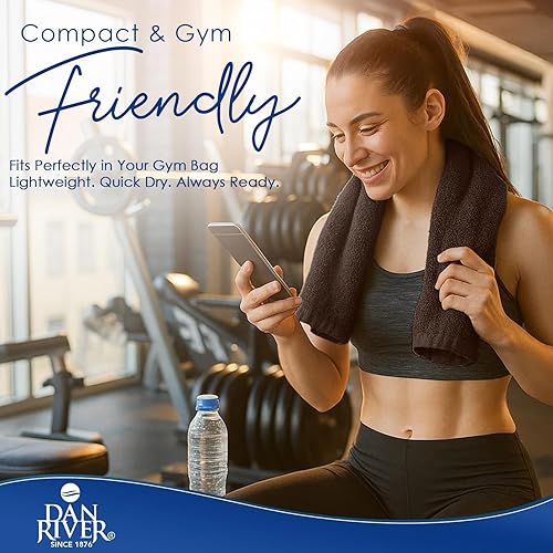 Miniatura 4 de DAN RIVER Paquete de 6 toallas de mano premium (16x28 pulgadas) - 100% algodón, toallas ultra suaves, ligeras, altamente absorbentes para baño, spa,