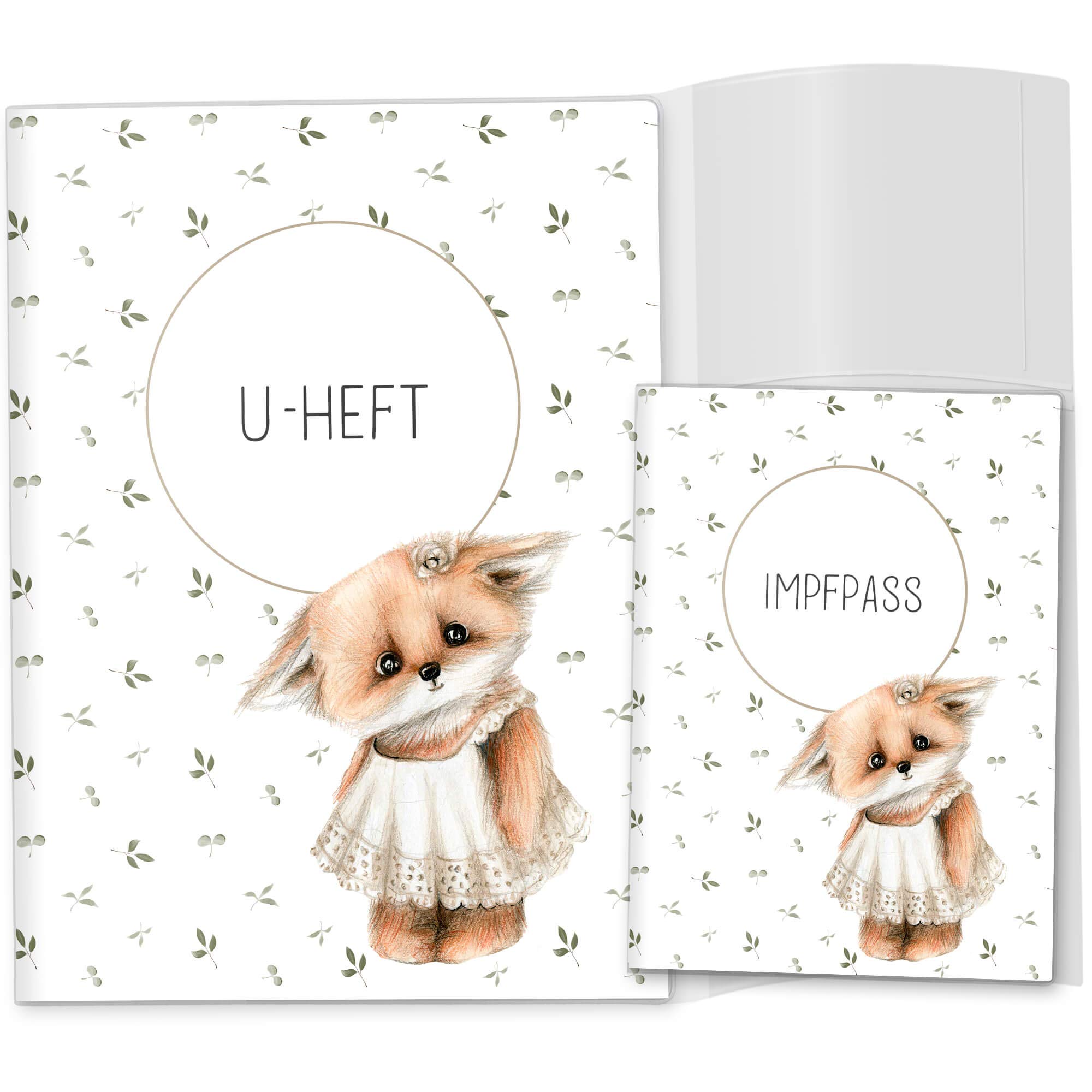 OLGS U-Heft und Impfpasshülle 3-teiliges Set | Little Friend | Untersuchungsheft Hülle 3-teilig & Impfpass Hülle | Geschenke Baby | Babygeschenke zur Geburt (U-Heft Set 3-teilig, Zoe)