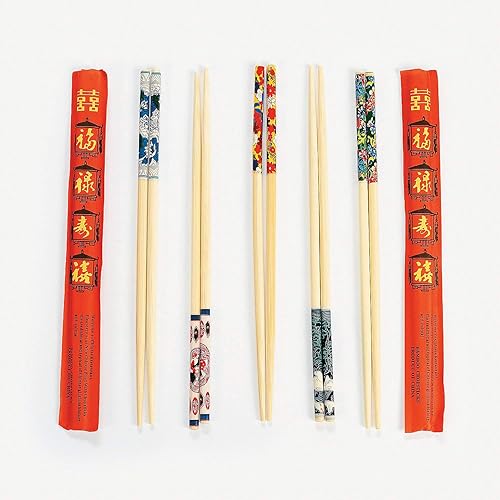 Fun Express - Chopstick W/wrapper (2dz) - Party Supplies - Solid Tableware - Cutlery - 24 Pieces