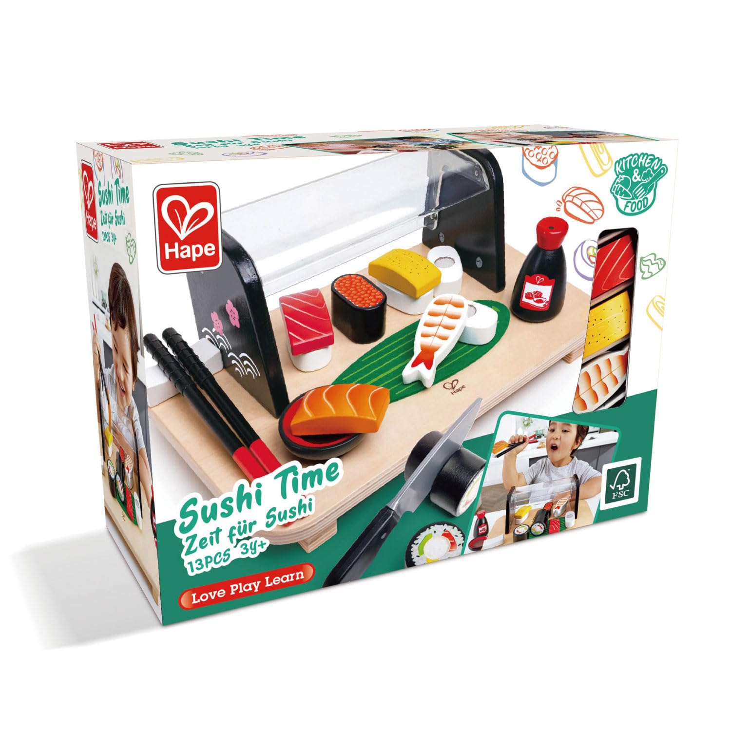 Hape Ora del Sushi – Set Sushi Giocattolo per Piccoli Chef