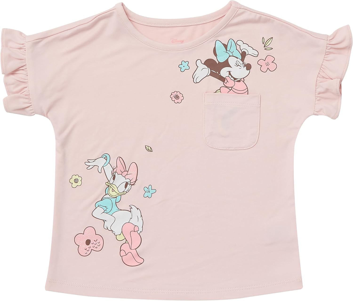 Disney Minnie Mouse or Princess Lenticular T-Shirt, Girls Cute Toddler Short Sleeve Outfit