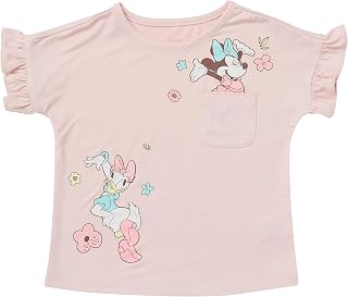 Disney 미니 마우스 또는 프린세스 렌티큘러 티셔츠, 여아용 귀여운 유아용 반소매 의상