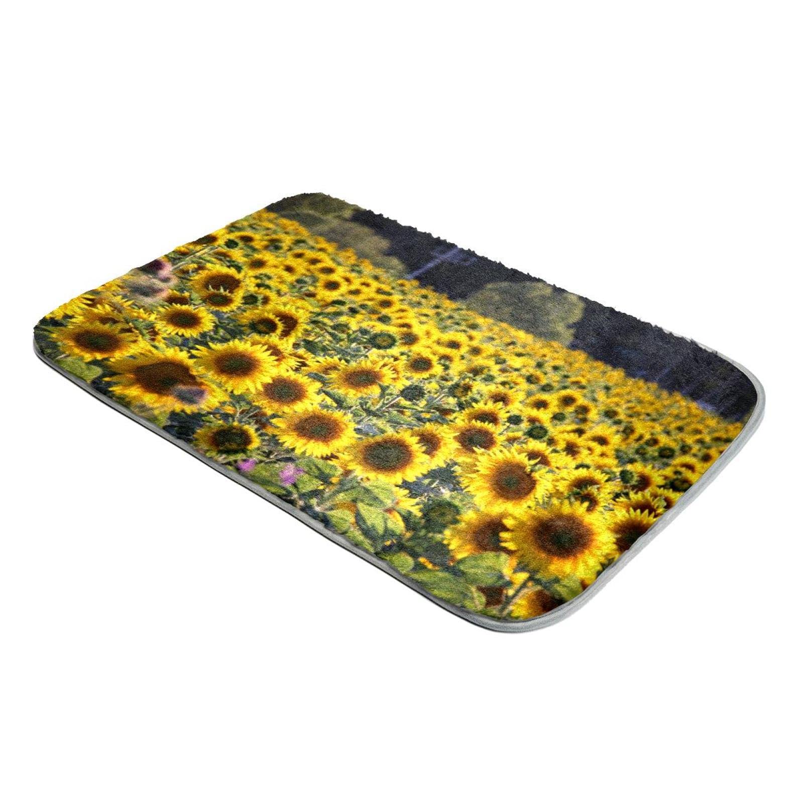 Tapis à poils longs ultra doux fausse fourrure tournesol grand format