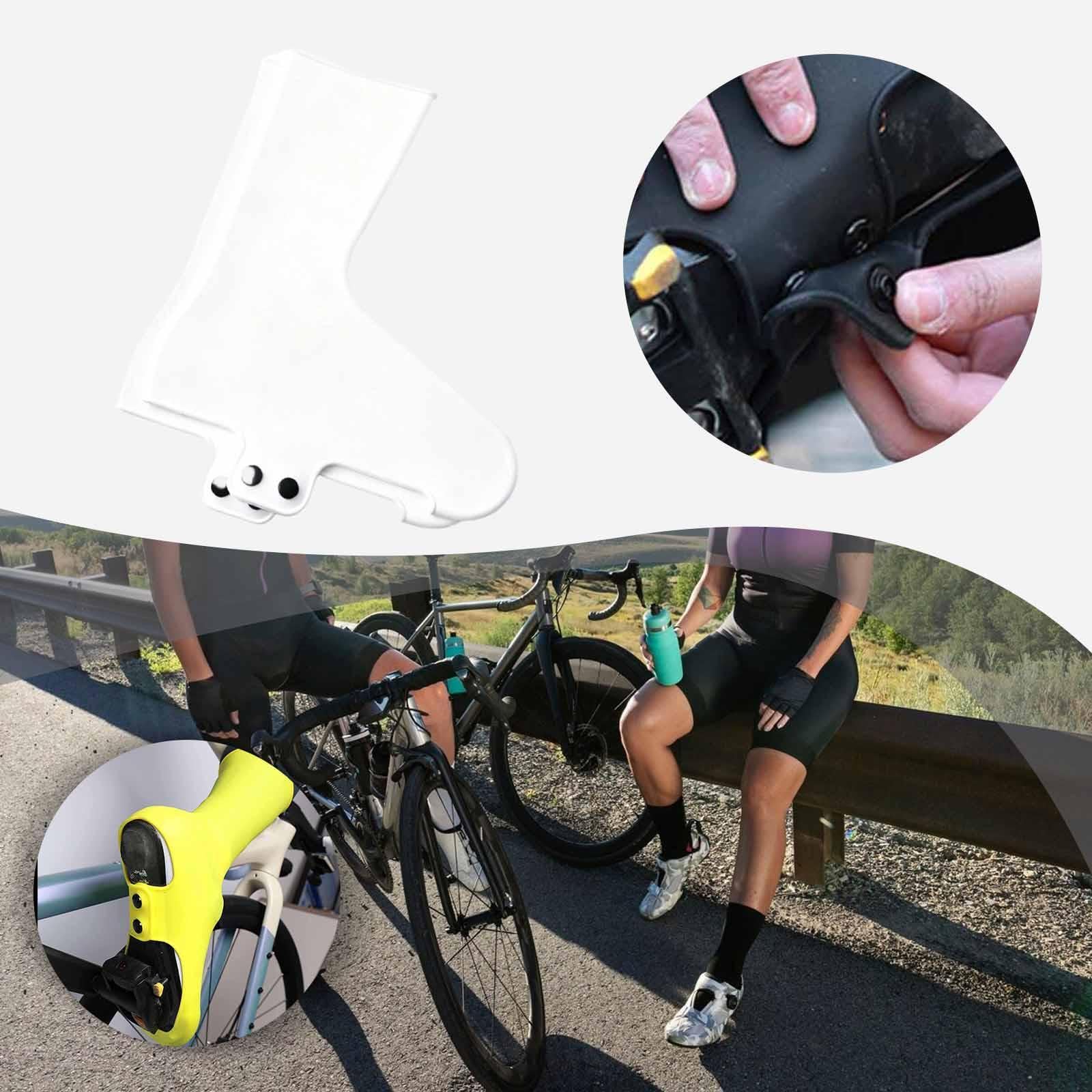 perfeclan Surchaussures de vélo, couvre-chaussures anti-friction, protection anti-adhérente, surchaussures de vélo pour adultes, pour le cyclisme en extérieur, White S