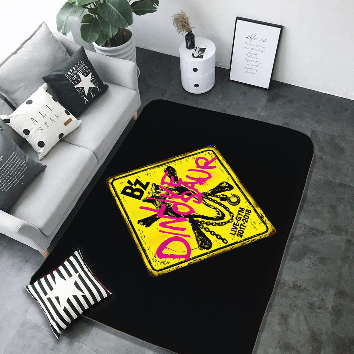 Amazon | B'z ロックバンド カーペット ラグ ラグマット 絨毯 マット