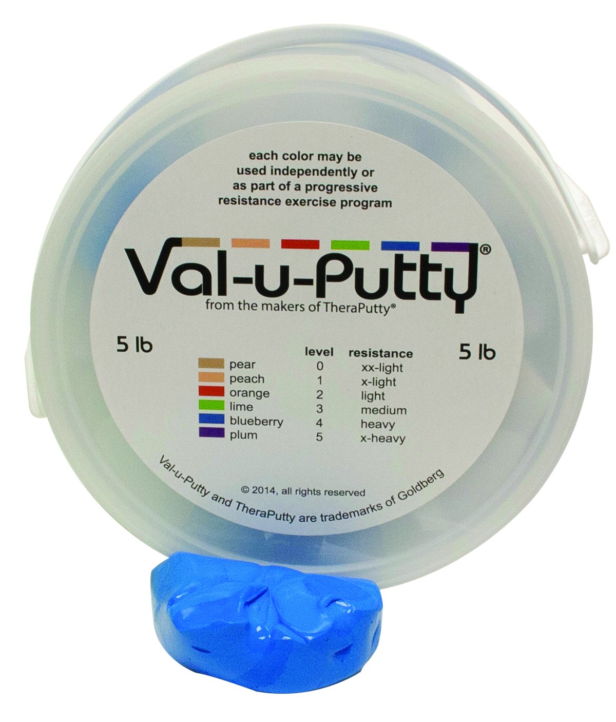 Fabrication Enterprises10-3954 Val-U-Putty Exercise Putty, Blueberry(Firm), 5 lb.