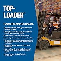 Vista 4 de Top Loader Black Plastic Rodent Station Durable Tamper-Resistant for Mice & Rats