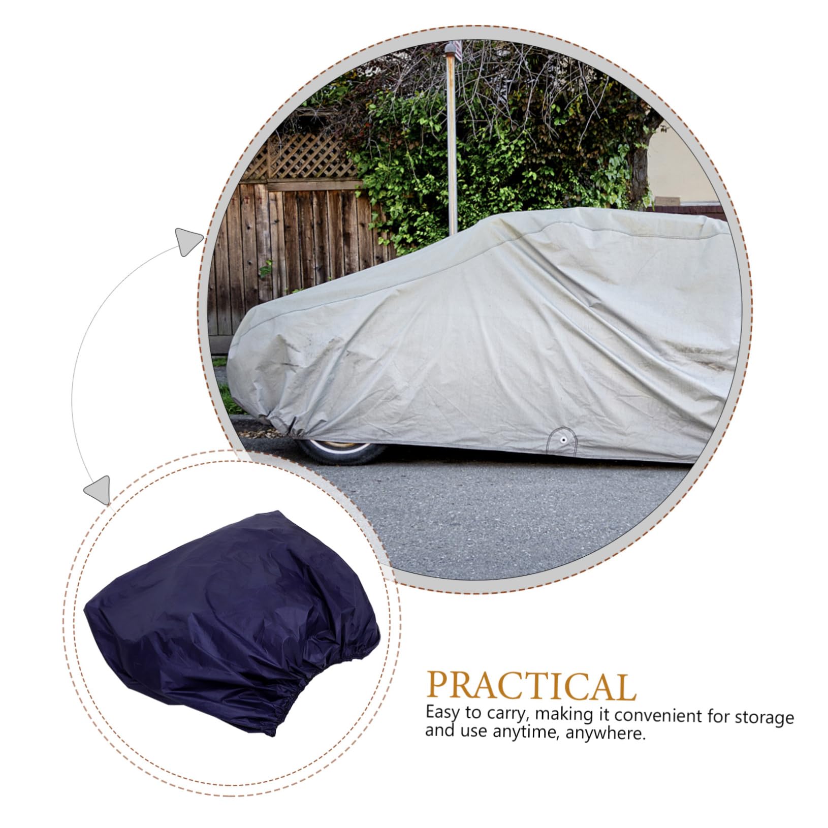 OSOLADY Full Coverage Car Cover Sun and Rain Protection Fit for Honda Weatherproof Portable — view 8