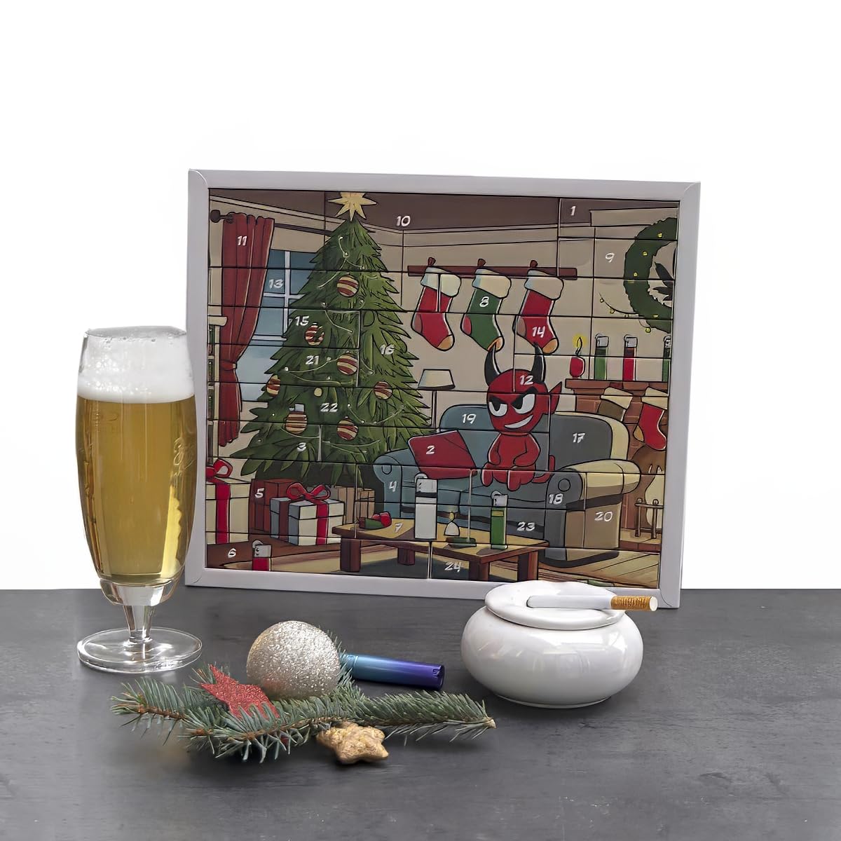 Clipper Adventskalender mit 17 verschiedenen original Clipper Feuerzeugen und viel Zubehör! Großer Kalender - Perfekt für Sammler!