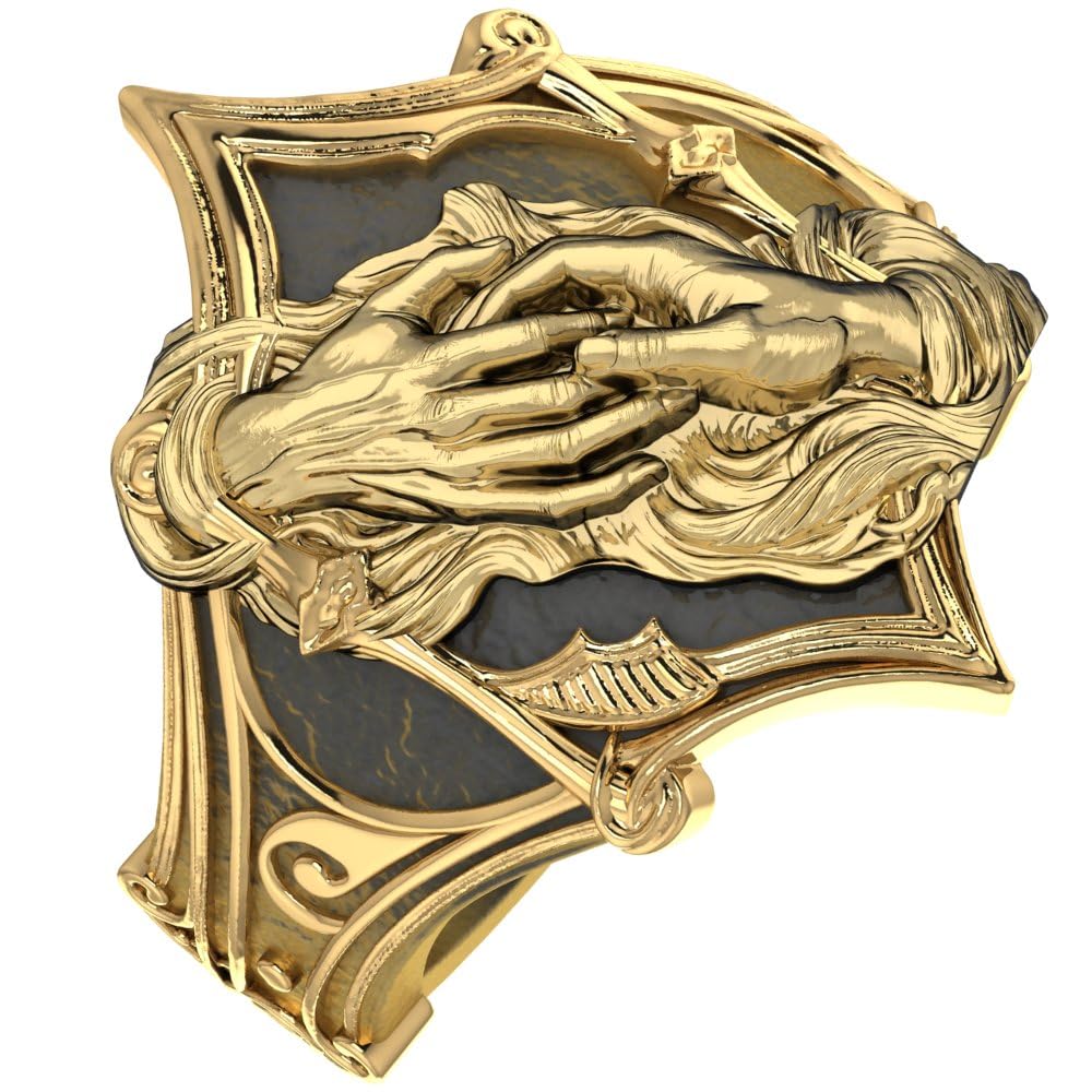 Creation of Adam Ring Hand of God Brass Jewelry for Men and Women Br-820