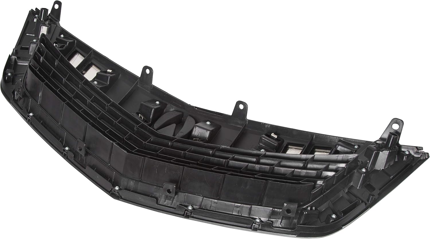 ECOTRIC Front Grille Compatible With 2009-2010 Acura TSX 2010 2009 Chrome Bumper Mesh Grille Cover Molding Vent Hood Trim Grill ABS Plastic With Silvery