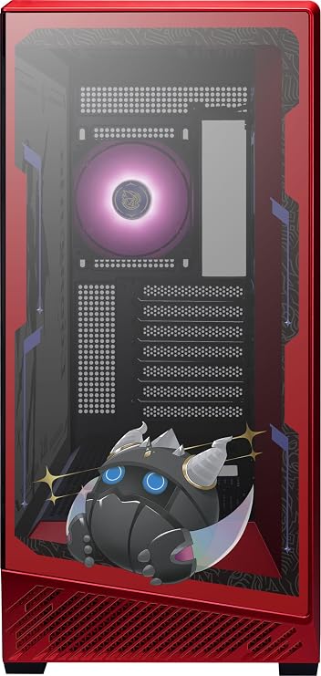 MSI PANO 130R MLG Edition - ATX Mid-Tower Oyun PC Kasası - 270 derece Temperli Cam Panel - 360 mm'ye kadar Radyatöre Kadar Sıvı Soğutma Desteği - Önceden Takılmış 4X ARGB Fanlar