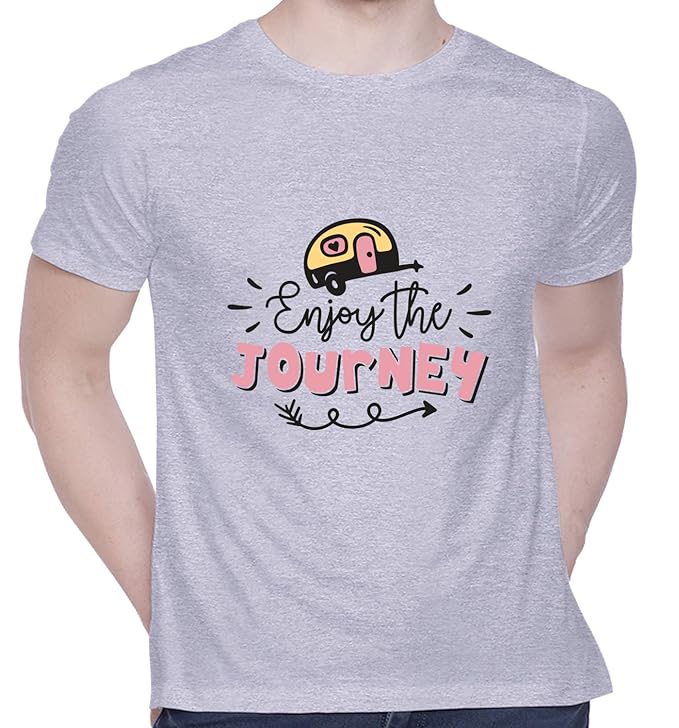 CreativiT Graphic Printed T-Shirt for Unisex Enjoy The Journey Tshirt