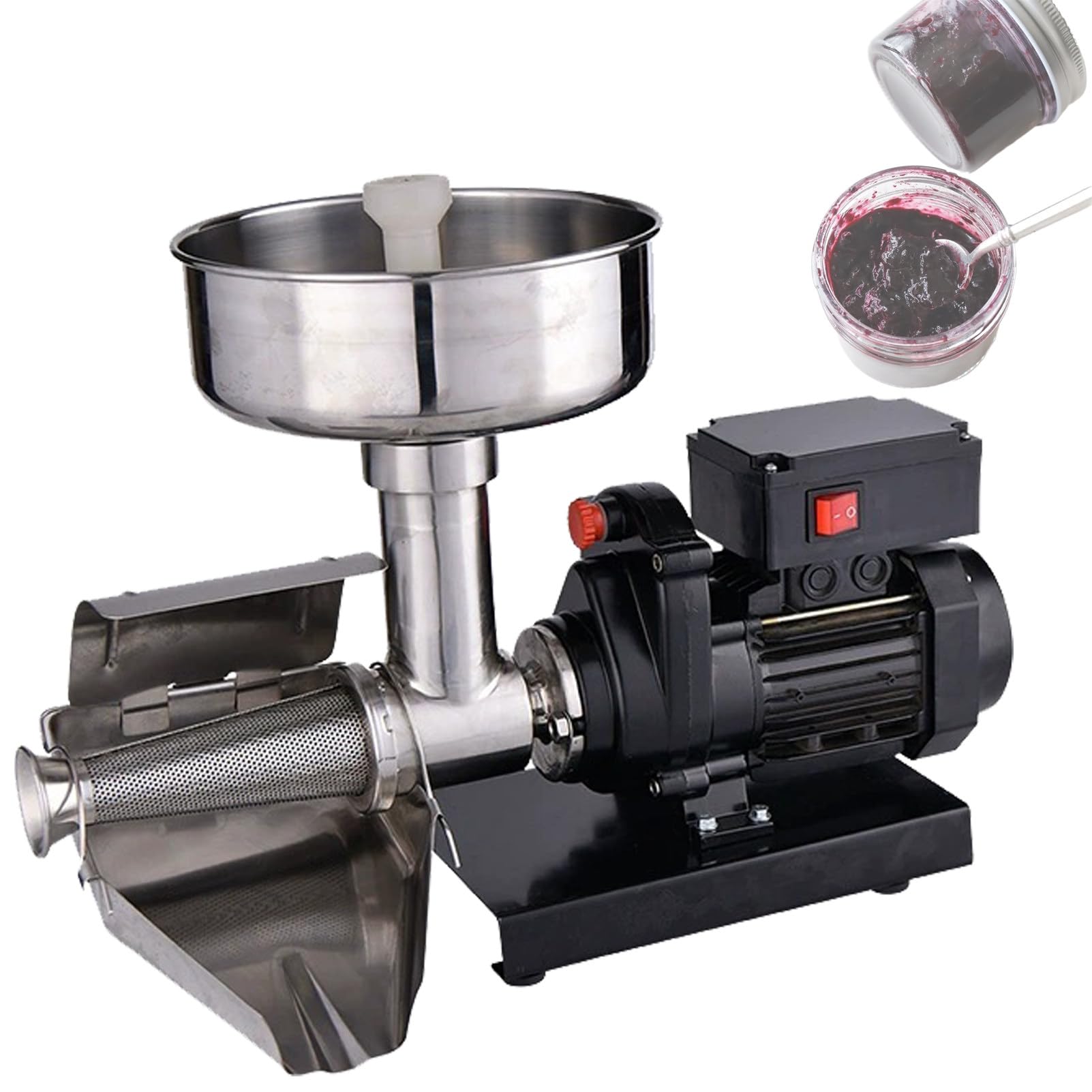 Eoweiot Electric Tomato Strainer Machine - Stainless Steel Food Mill for Canning, Ideal for Making Jams and Sauces (Shell)