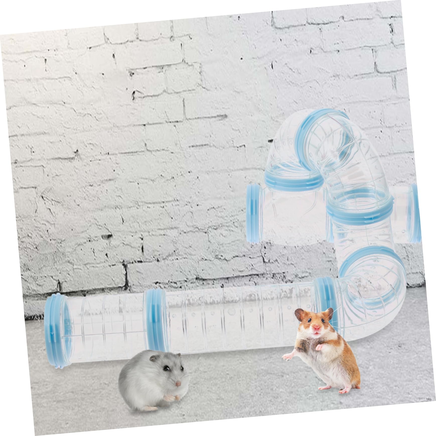 VICASKY Hamsterröhren 2 Stück Außenrohre Aus Bruchsicherem Pp Kunststoff Selbstgemacht Verbindungstunnel Für Hamsterkäfig Spiel Und Erkundung Außen