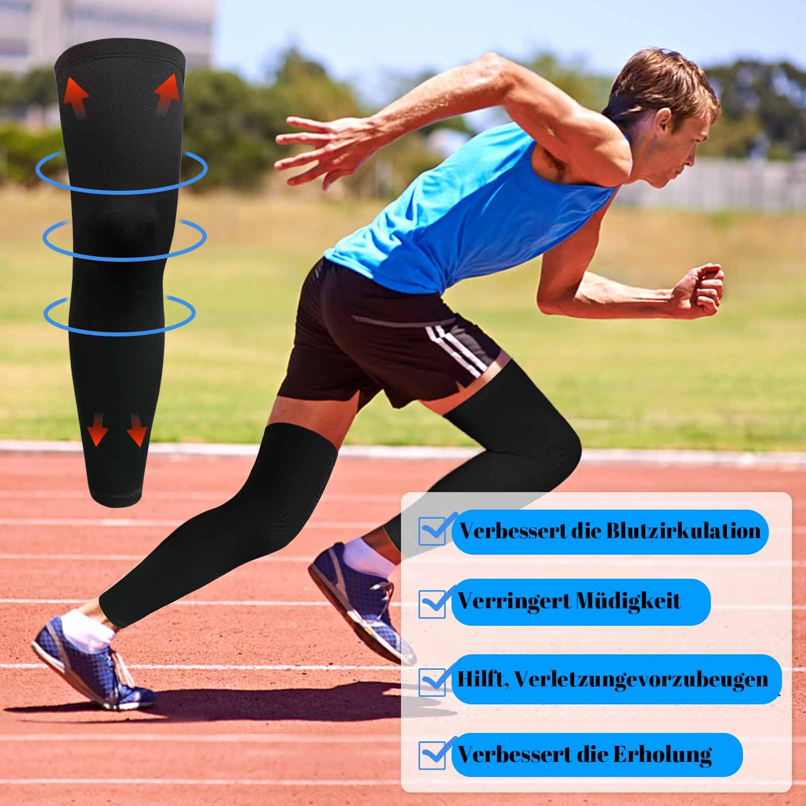 2 paia di manicotti a compressione, maniche lunghe a compressione, protezione solare UV, per ciclismo, per uomini e donne, corsa, basket