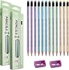 Ailvor HB Pencils, Pack of 24 Pencils with 2 Pencil Sharpeners, Children's Pencil with Eraser for School Office Writing Sketching Drawing Tools