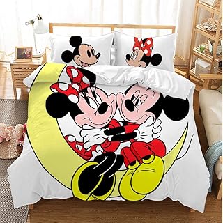 Qiutian Set di biancheria da letto per bambini con Topolino Minnie (16,200 x 230 cm)