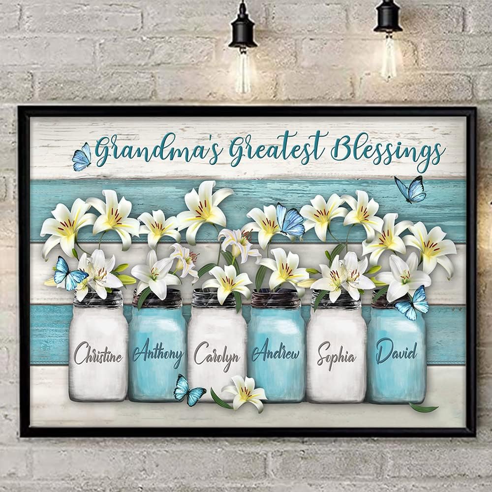 Grandma's Greatest Blessings Personalized Wall Decor 