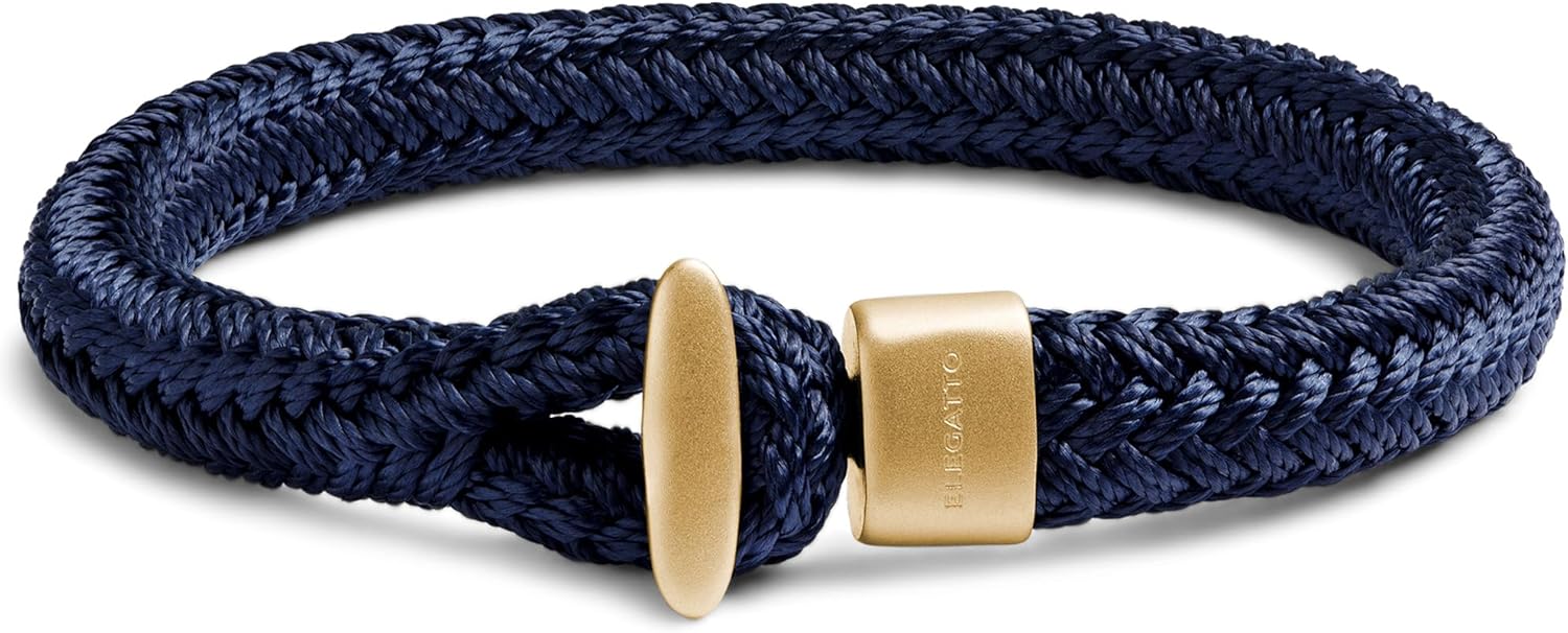 Elegatto Voyage Premium Rope Bracelet for Men | High-Performance Marine Nylon with Matte Stainless Steel Closure | Men's Designer Jewelry Bracelets