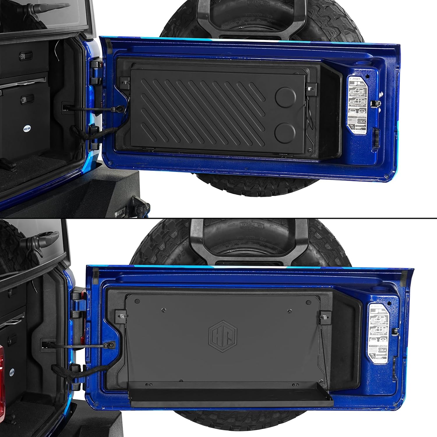 Hooke Road Aluminum Tailgate Table for 2018-2026 Jeep Wrangler JL 2/4 Doors