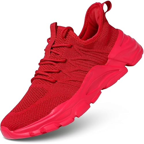 Mens Running Shoes Slip-on Walking Tennis Sneakers Lightweight Breathable Casual Soft Sole Mesh Workout Sports Shoes