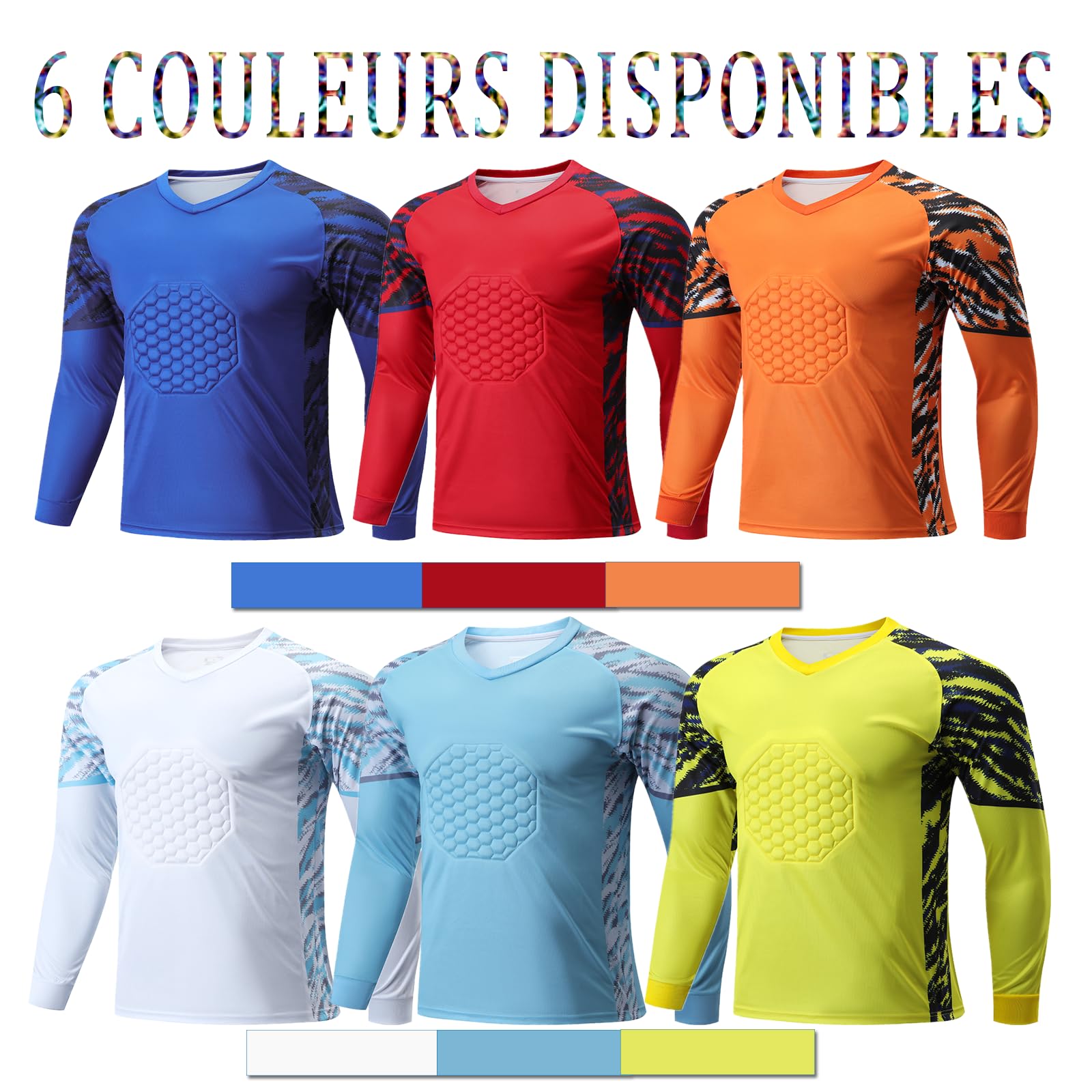 Maillot de Gardien de But Personnalisé avec Votre Nom Numéro de Logo D'équipe Maillot Gardien de But Homme, Femme et Enfant