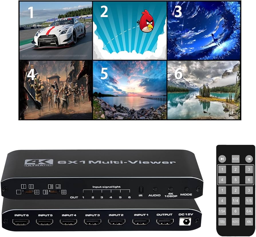 HDMI対応6入力1出力マルチスキャンスイッチャー Amazon.co.jp: 4K@30Hz HDMI 画面分割器 6入力1出力 HDMI 画面