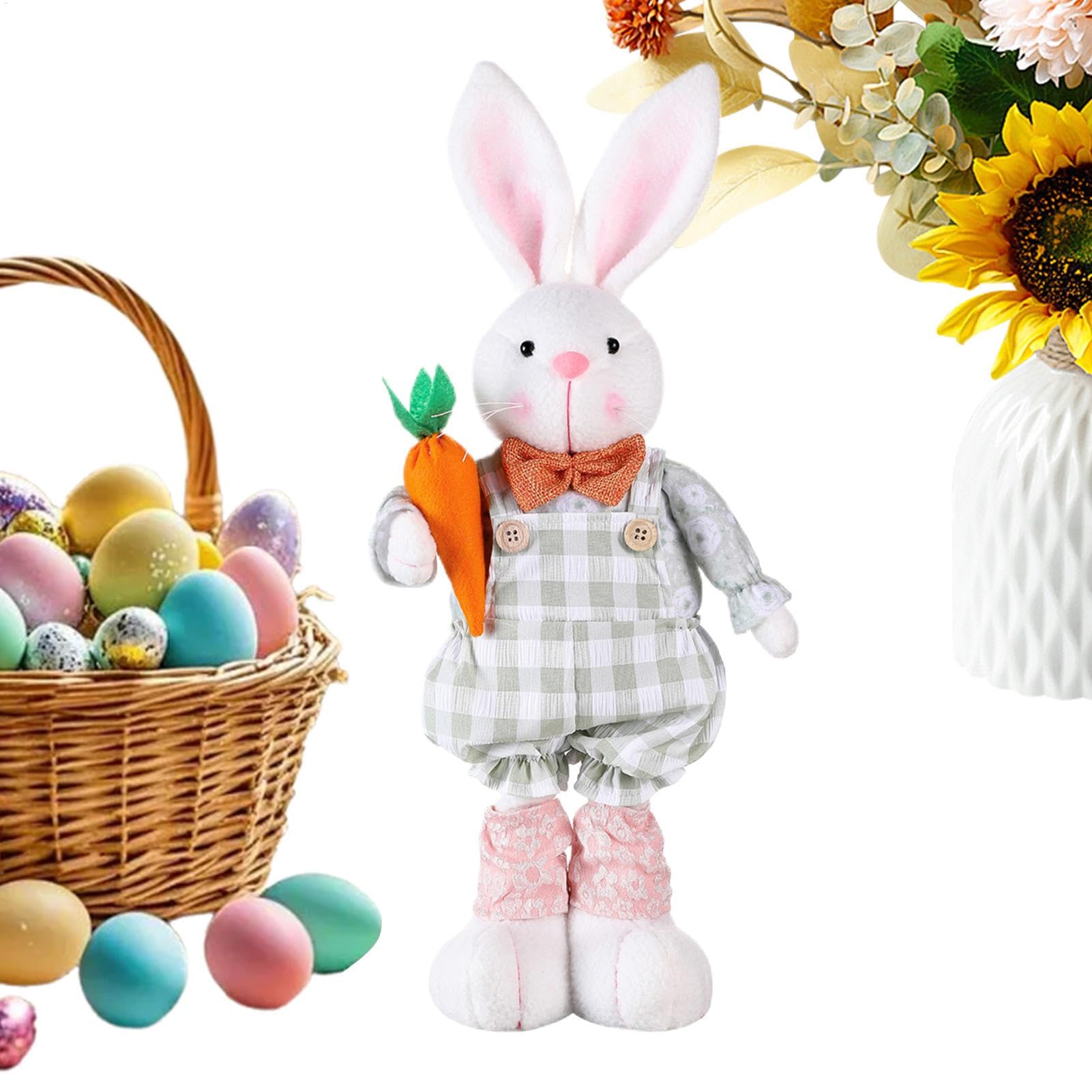 Lapin en Peluche à Pattes rétractables Teksome pour décor de Pâques