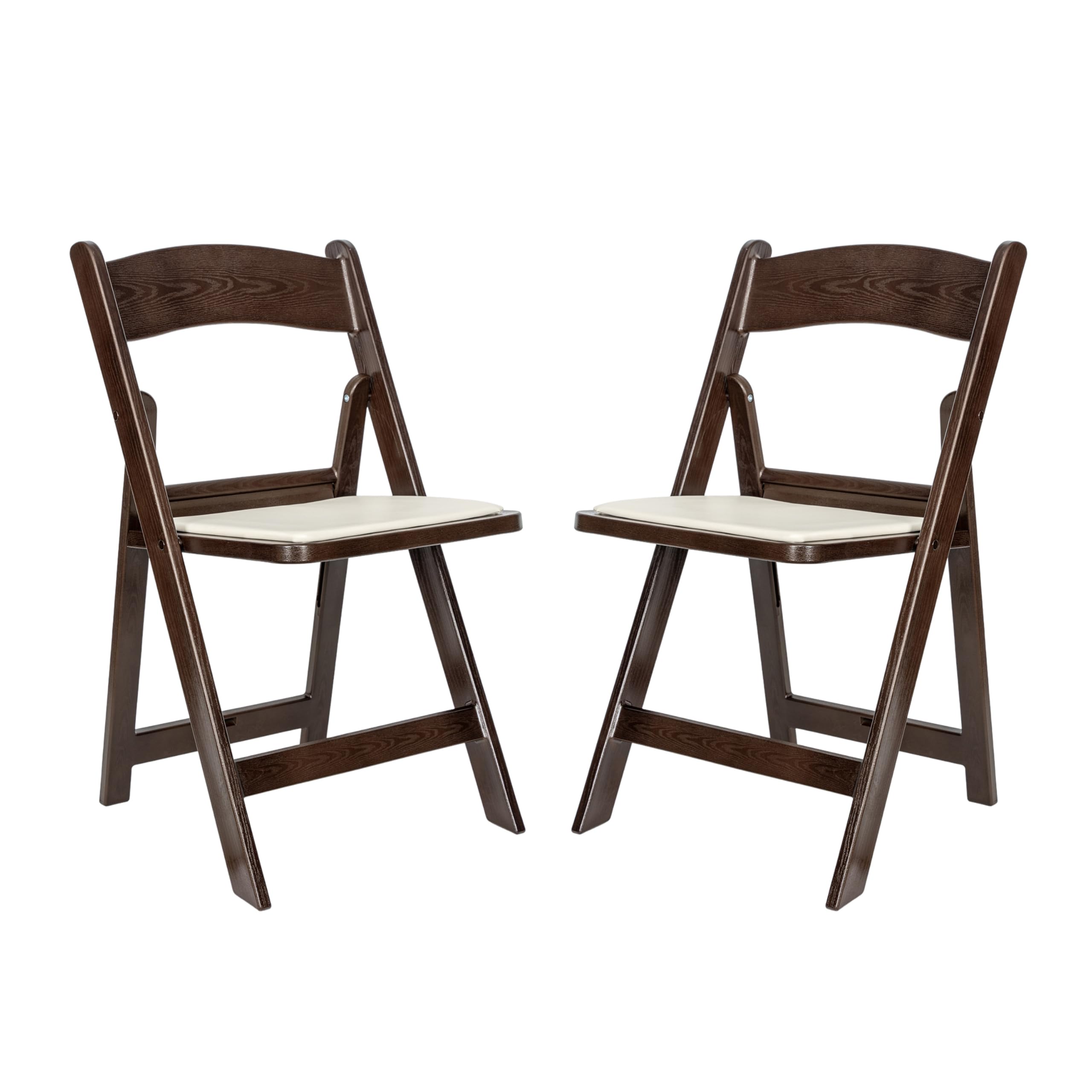 Flash Furniture Hercules Folding Resin– 2 Pack 800LB Weight Capacity Event Chair, Set of 2, Dark Brown