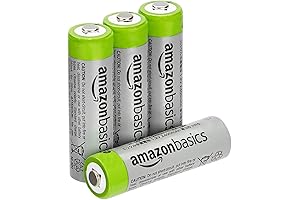 AmazonBasics Rechargeable AA Batteries: 2400 mAh, 4-Pack
