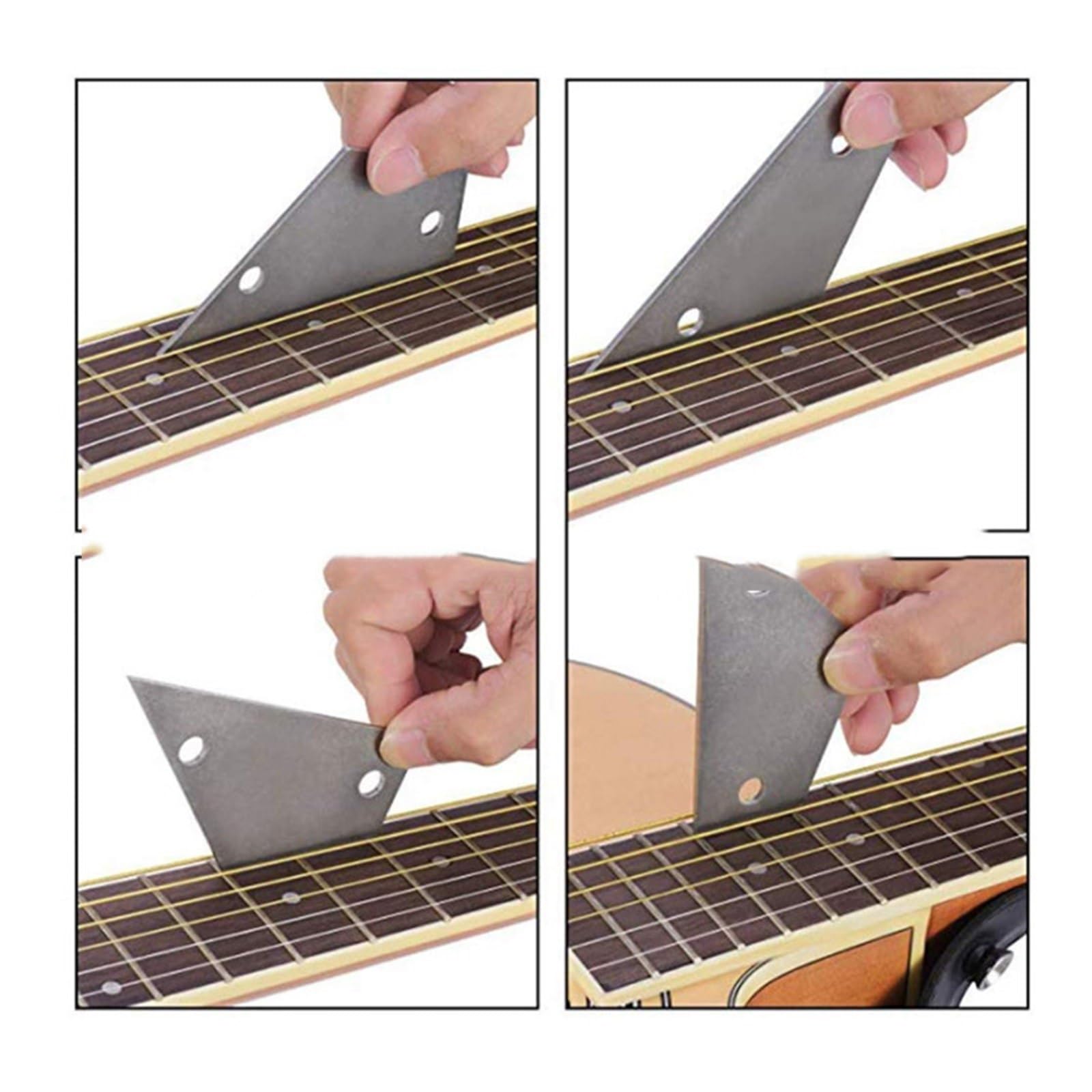 Juegos de herramientas para guitarra Juego De Herramientas Medición Guitarra Medidor Altura Cuerda Espacio Regla Niveladora Muesca Del Mástil