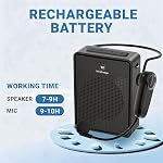 Voice Amplifier Wireless Microphone Headset B002 Original Sound | Ultra Portable Microphone and Speaker, 15W Megaphone Speaker with Bluetooth Mic, Personal PA System for Teachers Classroom