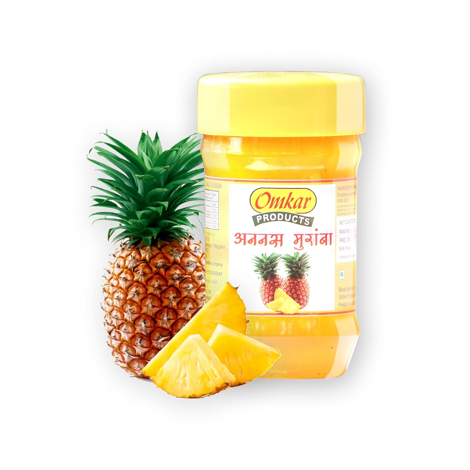 Omkar Products Pineapple Murabba / Pineapple Spread with Pieces (200 gm (Pack of 3)) Amazon.in