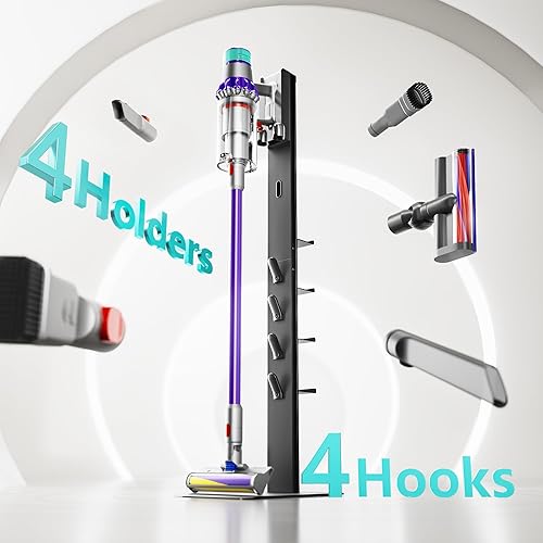 Miniatura 10 de PEGZONE Soporte para aspiradora, compatible con aspiradoras inalámbricas Dyson Gen5 V15 V12 V11 V10 V8 V7 V6, soporte de accesorios para aspiradora