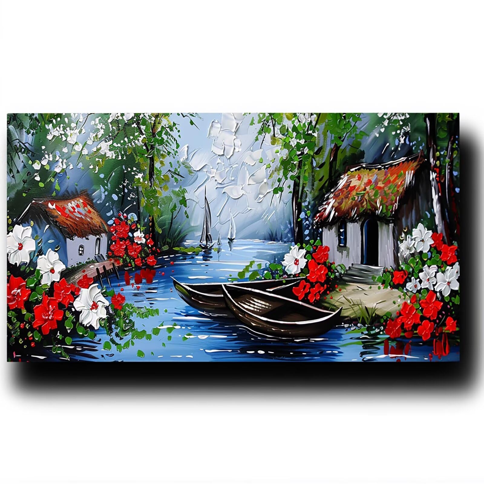 Pintar por Numeros Adultos Flor, Pintar por Numeros Niños Kit Manualidades Adultos Paisaje Cuadros para Pintar por Numeros Pintura Acrílico, Cuadros Decorativos Regalos Para Mujer 80X160cm 7w-K-V