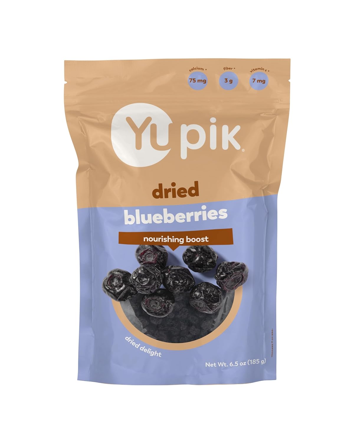 Yupik Dried Blueberries 6.5oz - Gluten-Free Kosher Whole Berries, No Sulphites, Vitamin C Rich Healthy Snacks for Baking & Snacking