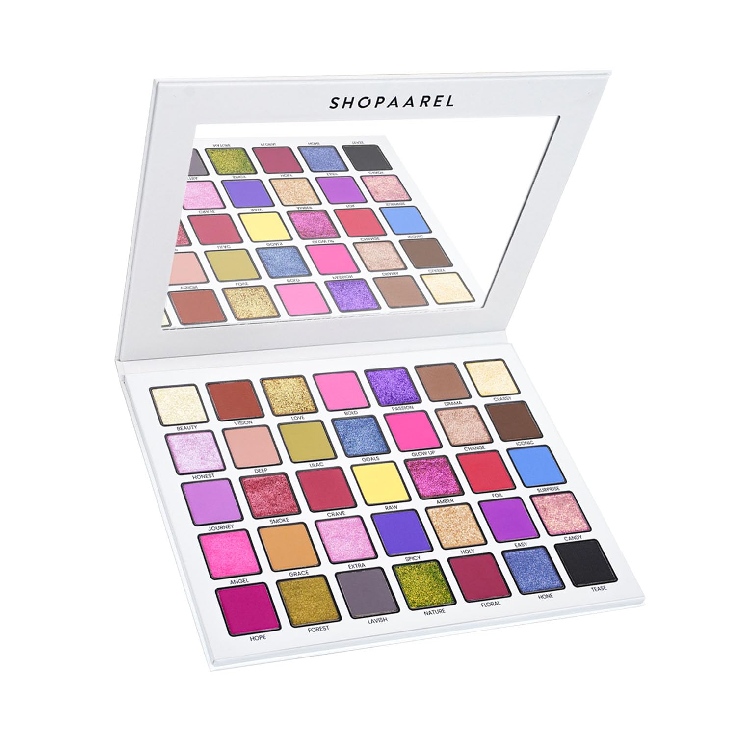 SHOPAAREL Highly Pigmented Long Lasting Blendable Eye Makeup Pallet Spectrum-1 35 Color Eyeshadow Palette Matte to Stunning Shimmer & Glitter for Women Girls-image-19